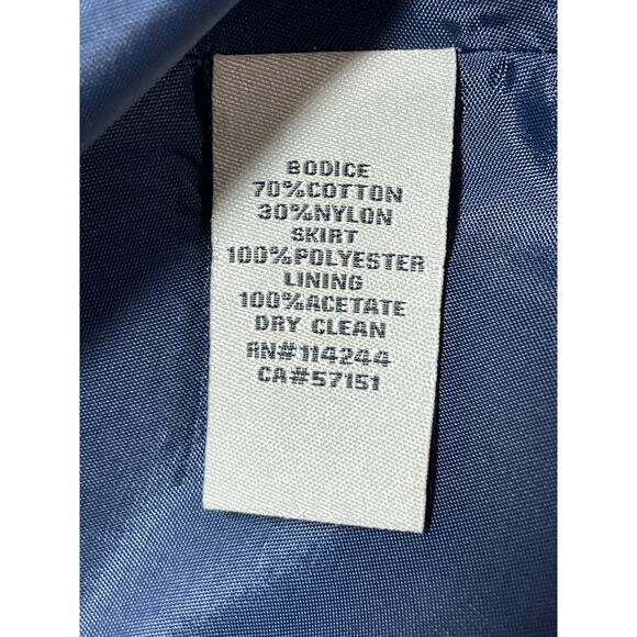 Eliza J Womens Blue Floral Lace Scalloped V-Neck 3/4 Sleeve Mini A-Line Dress 2 - Picture 4 of 4